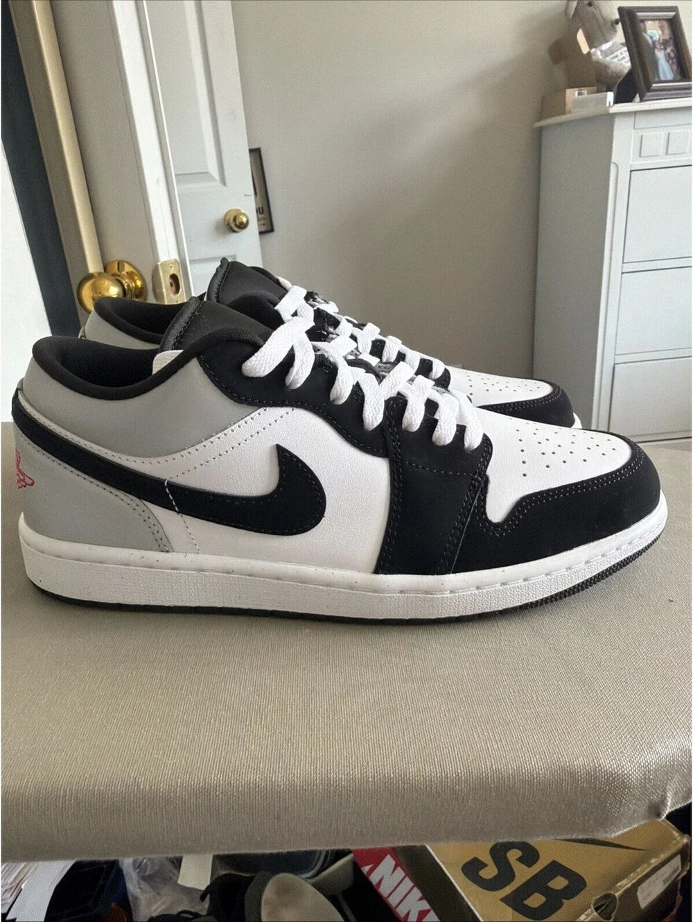 Jordan 1 Low SE ‘White Black Matte Silver Fire Red’ (HF3148-106) Men Sizes New